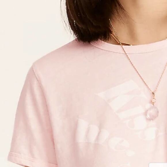 J. Crew Fitted "Kiss Me" crewneck T-shirt - Picture 5 of 9